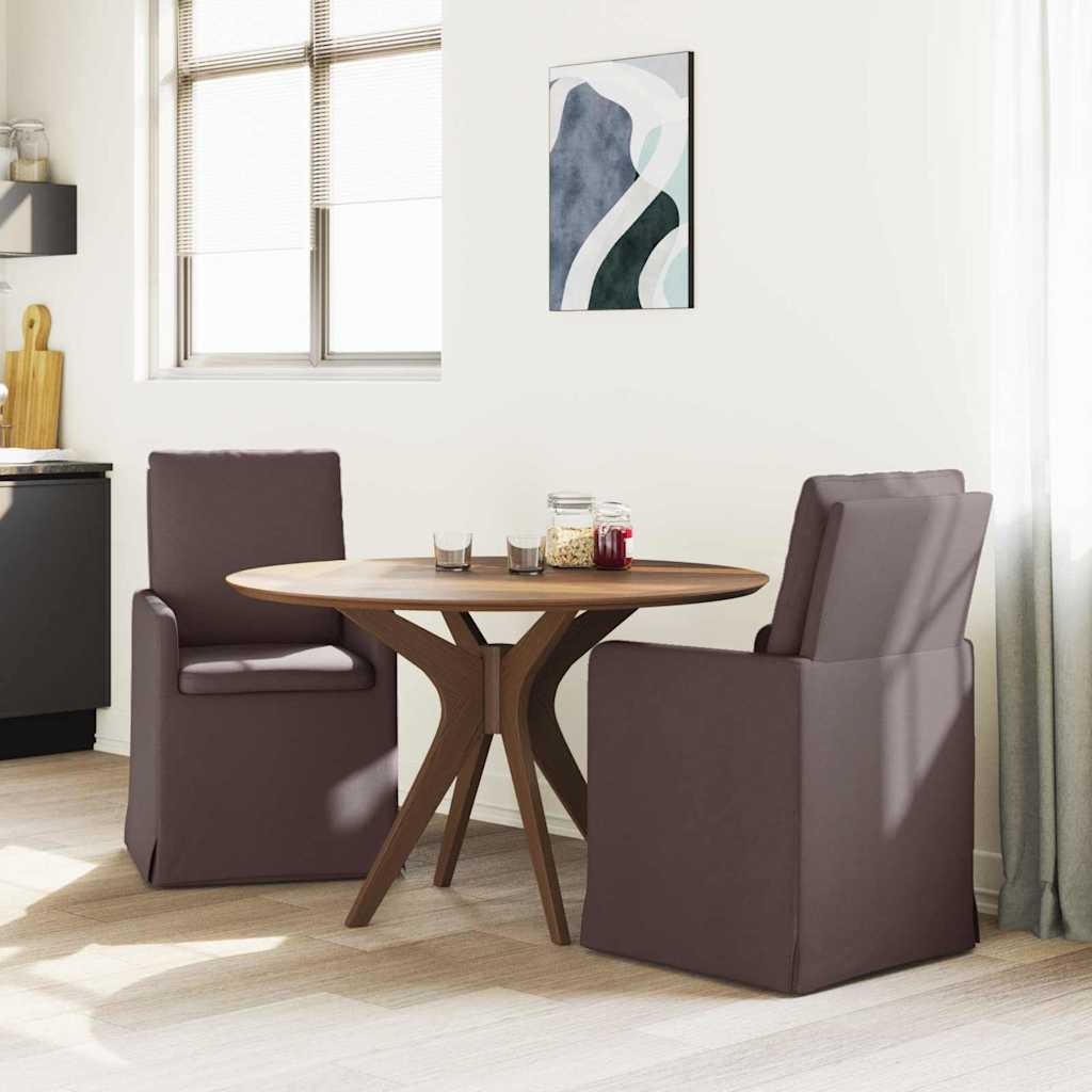 vidaXL Krzesła jadalne 2 pcs ciemnobrązowy 57 x 67 x 98 cm tkanina