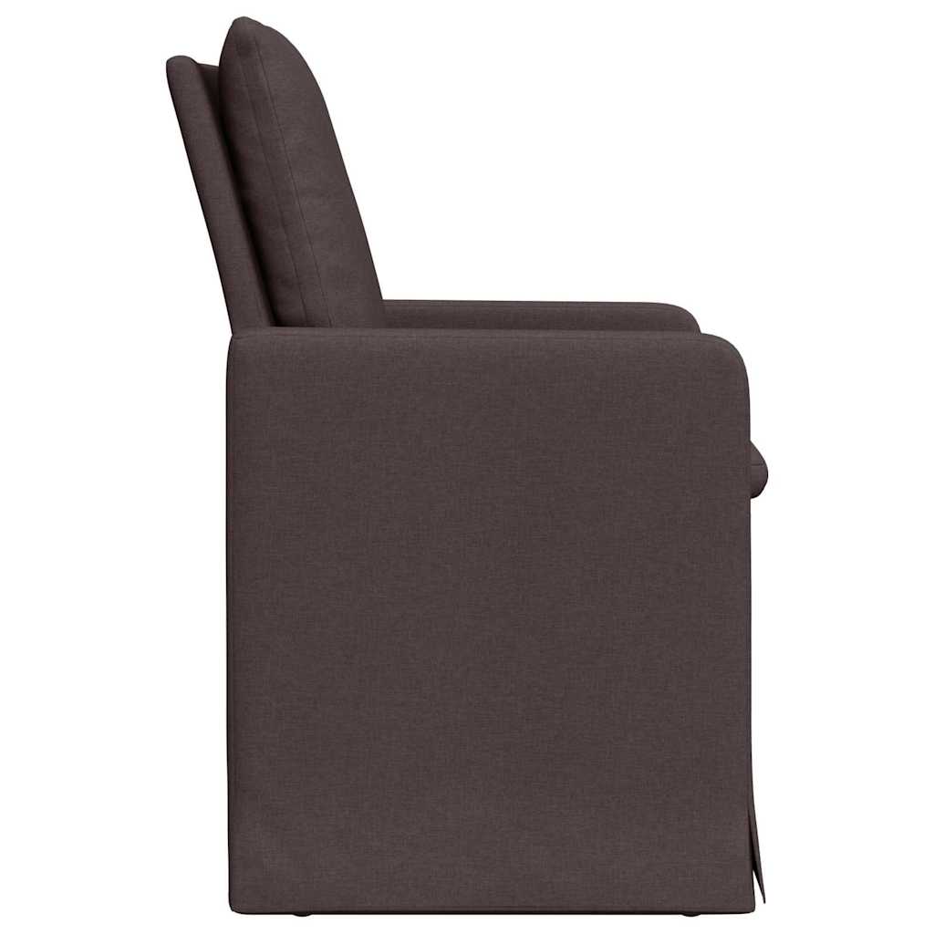 vidaXL Krzesła jadalne 2 pcs ciemnobrązowy 57 x 67 x 98 cm tkanina