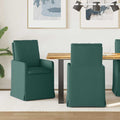 vidaXL Krzesła jadalne 2 pcs Ciemnozielony 57 x 67 x 98 cm tkanina