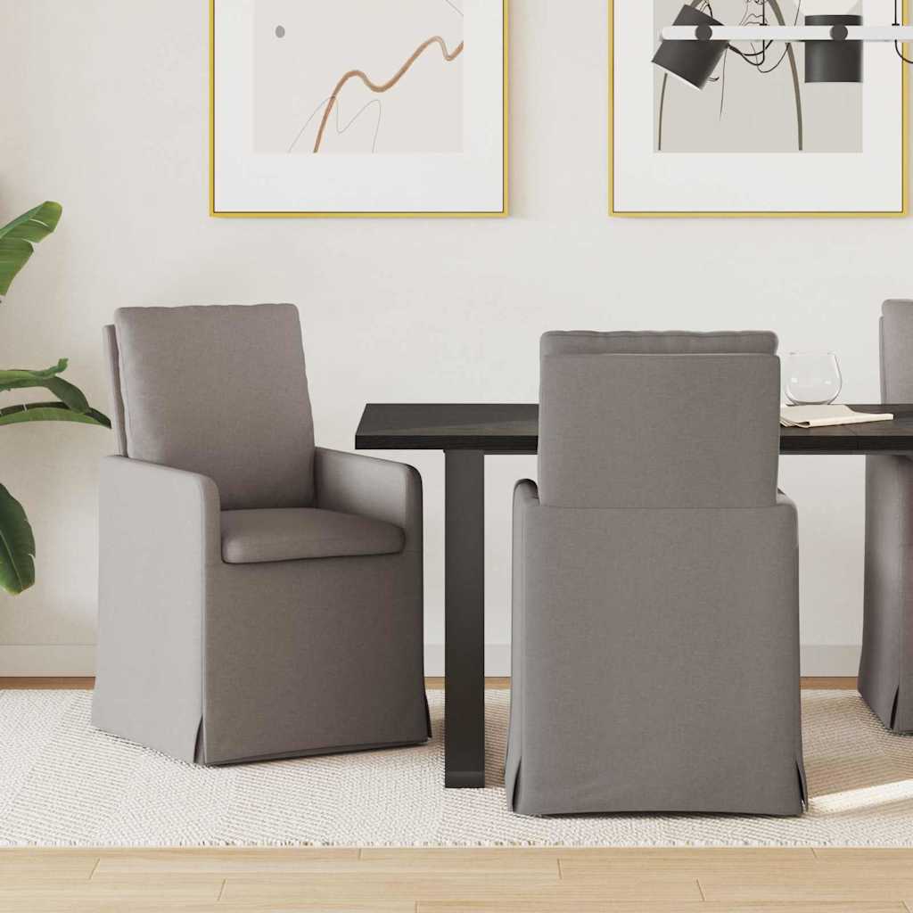 vidaXL Krzesła jadalne 2 pcs Ciemnoszary 57 x 67 x 98 cm tkanina