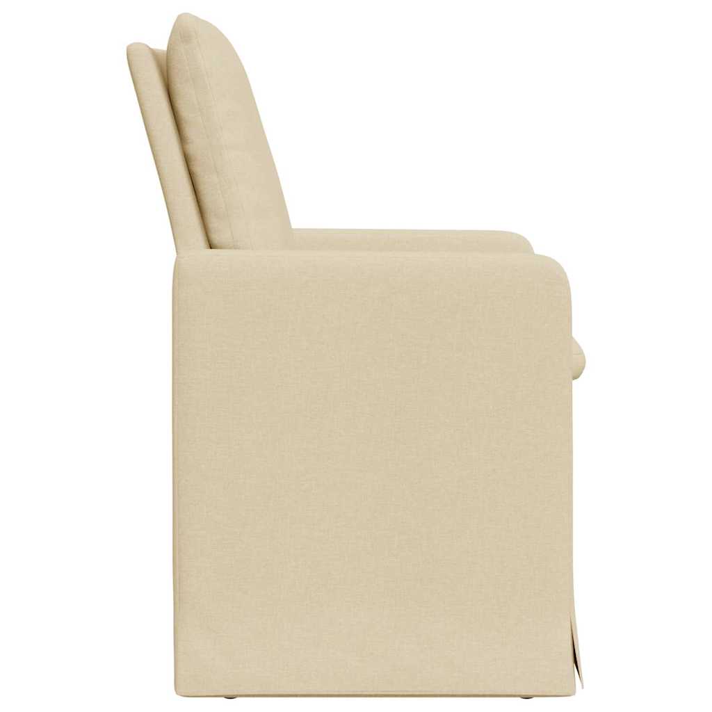 vidaXL Krzesła jadalne 2 pcs Kremowy 57 x 67 x 98 cm tkanina