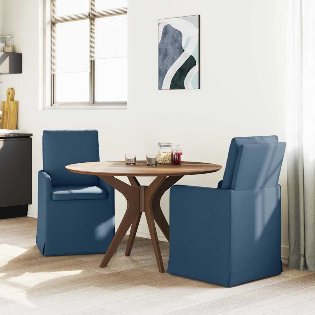 vidaXL Krzesła jadalne 2 pcs Niebieski 57 x 67 x 98 cm tkanina