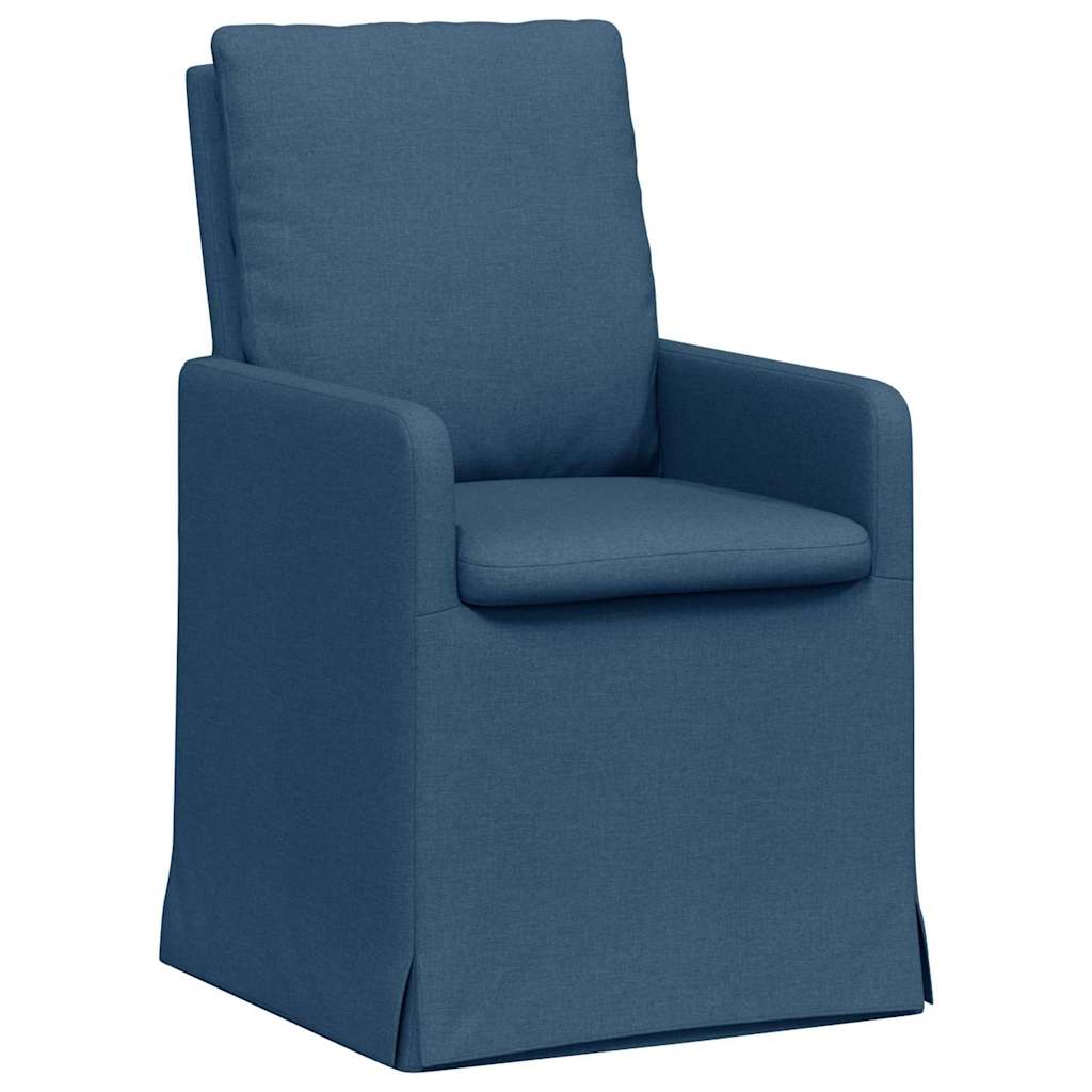 vidaXL Krzesła jadalne 2 pcs Niebieski 57 x 67 x 98 cm tkanina