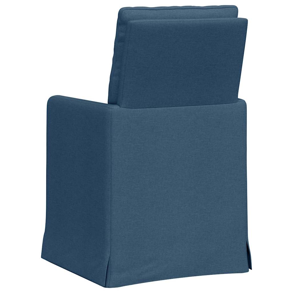 vidaXL Krzesła jadalne 2 pcs Niebieski 57 x 67 x 98 cm tkanina