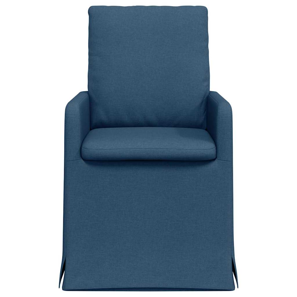 vidaXL Krzesła jadalne 2 pcs Niebieski 57 x 67 x 98 cm tkanina