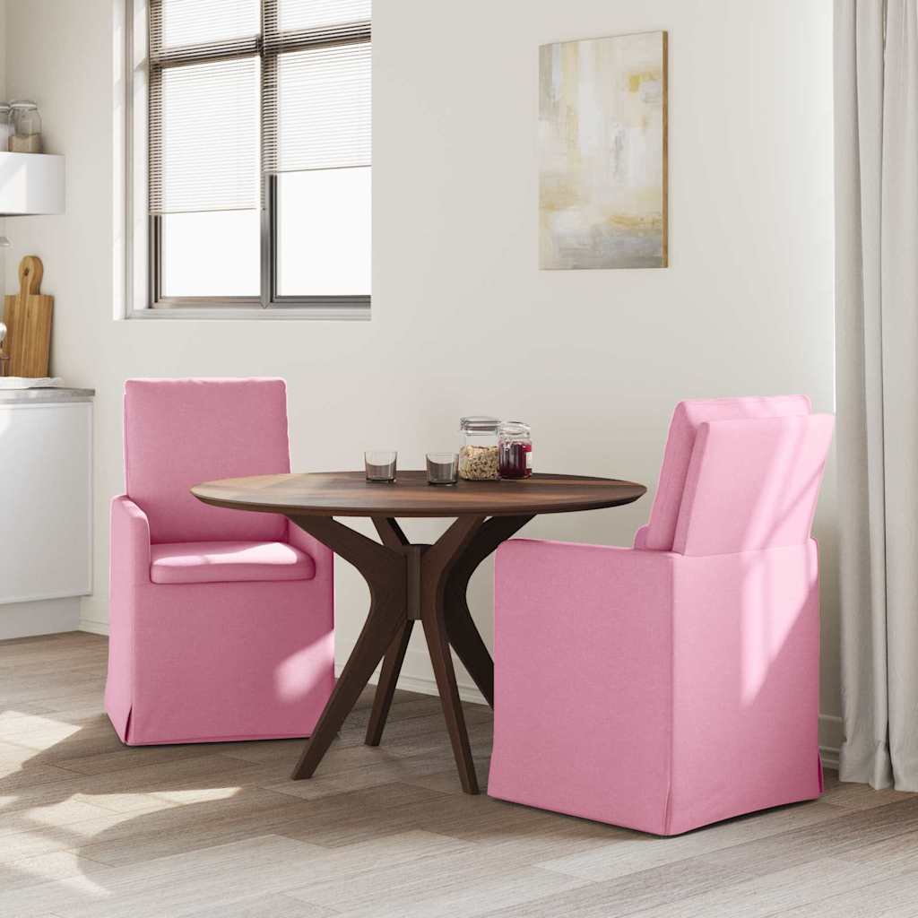 vidaXL Krzesła jadalne 2 pcs Różowy 57 x 67 x 98 cm tkanina