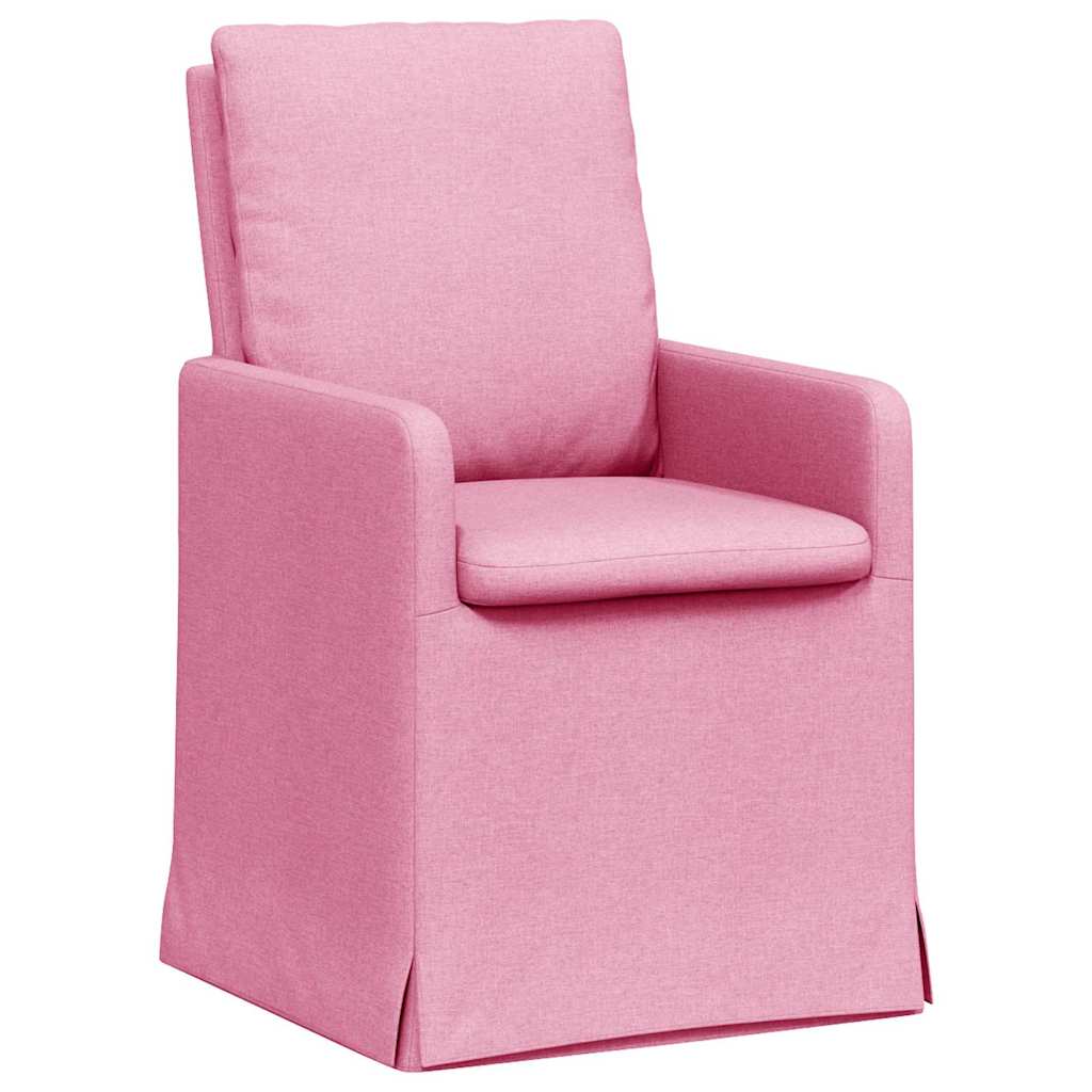 vidaXL Krzesła jadalne 2 pcs Różowy 57 x 67 x 98 cm tkanina