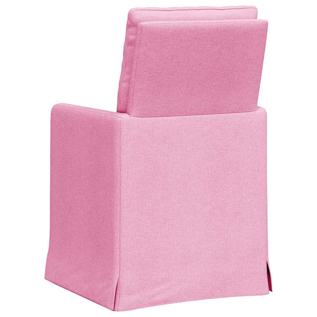 vidaXL Krzesła jadalne 2 pcs Różowy 57 x 67 x 98 cm tkanina