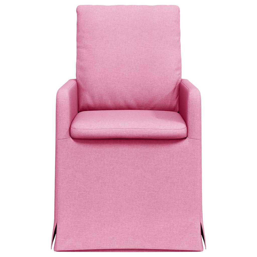 vidaXL Krzesła jadalne 2 pcs Różowy 57 x 67 x 98 cm tkanina