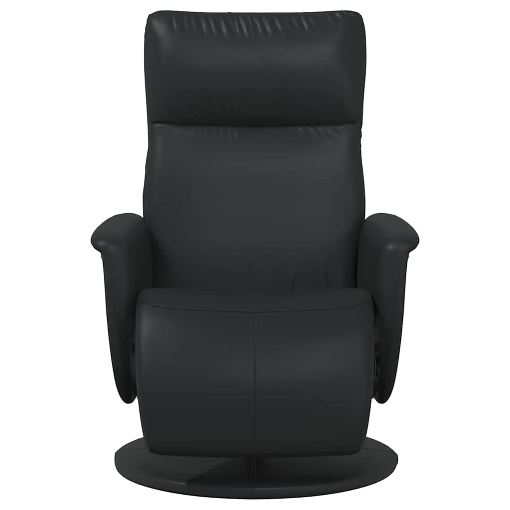 vidaXL Fotel masujący Czarny Skóra ekologiczna