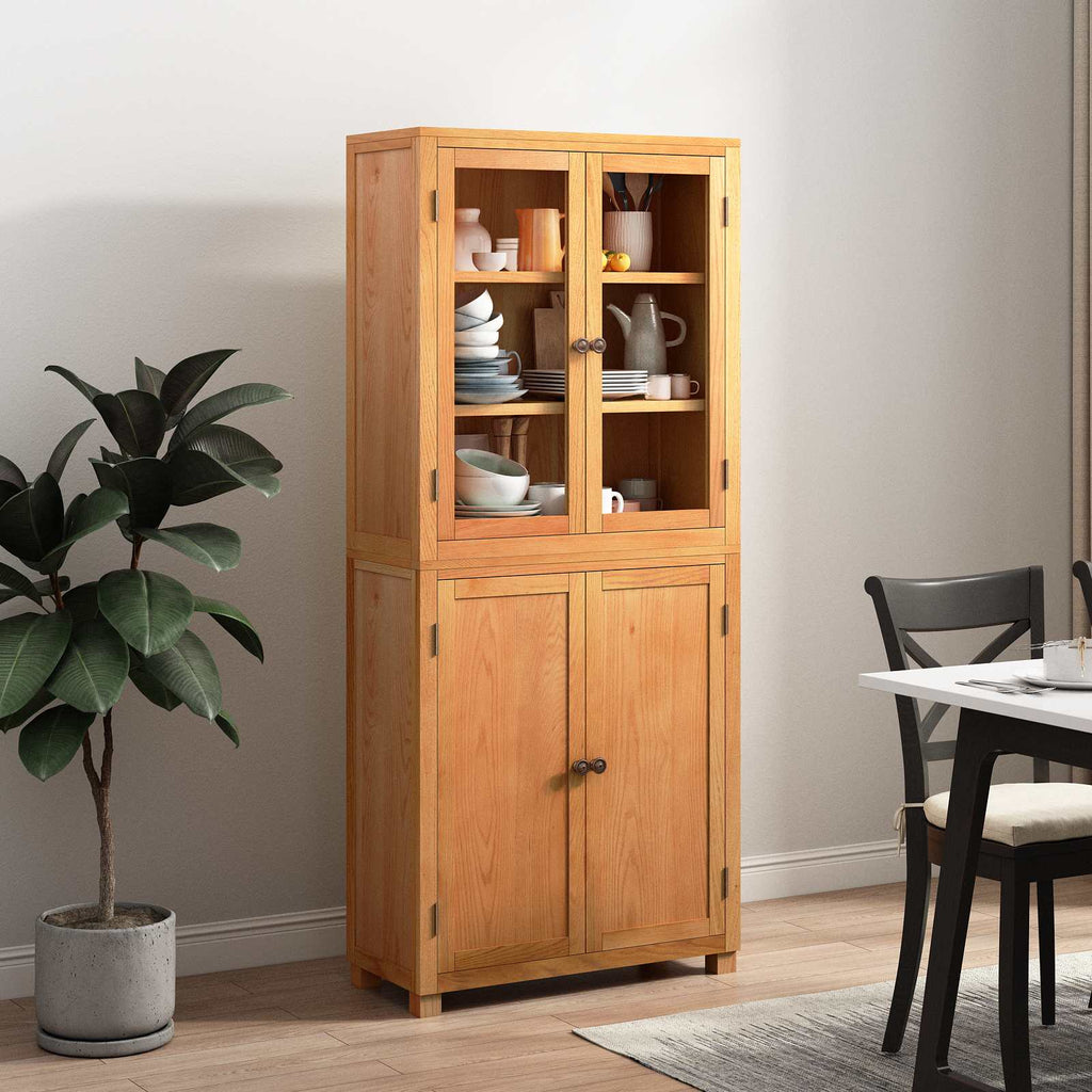 vidaXL Zestaw Mebli do Przechowywania z półką 2 pcs Naturalny