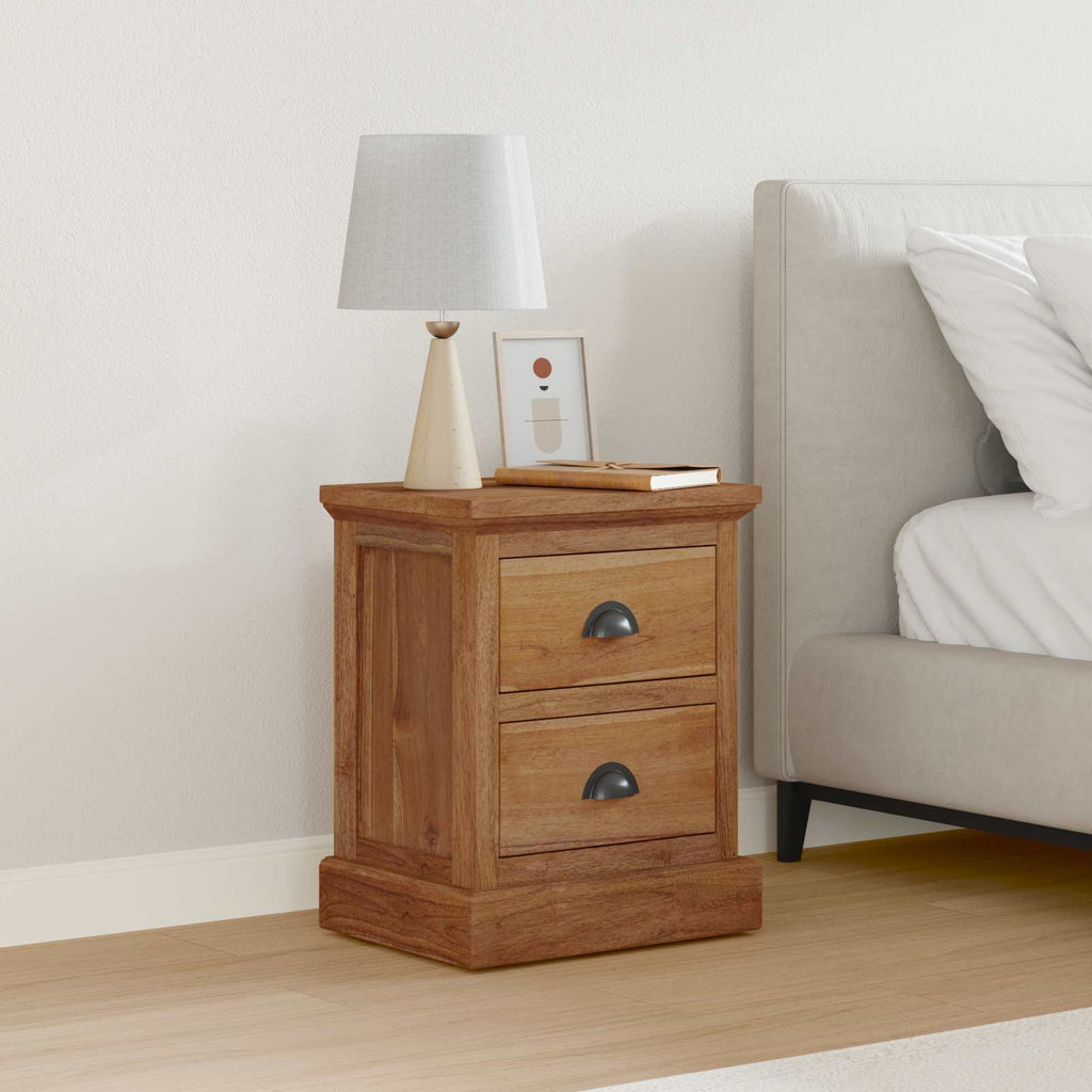 vidaXL Stolik nocny Naturalny 40 x 30 x 50 cm Lite drewno teakowe