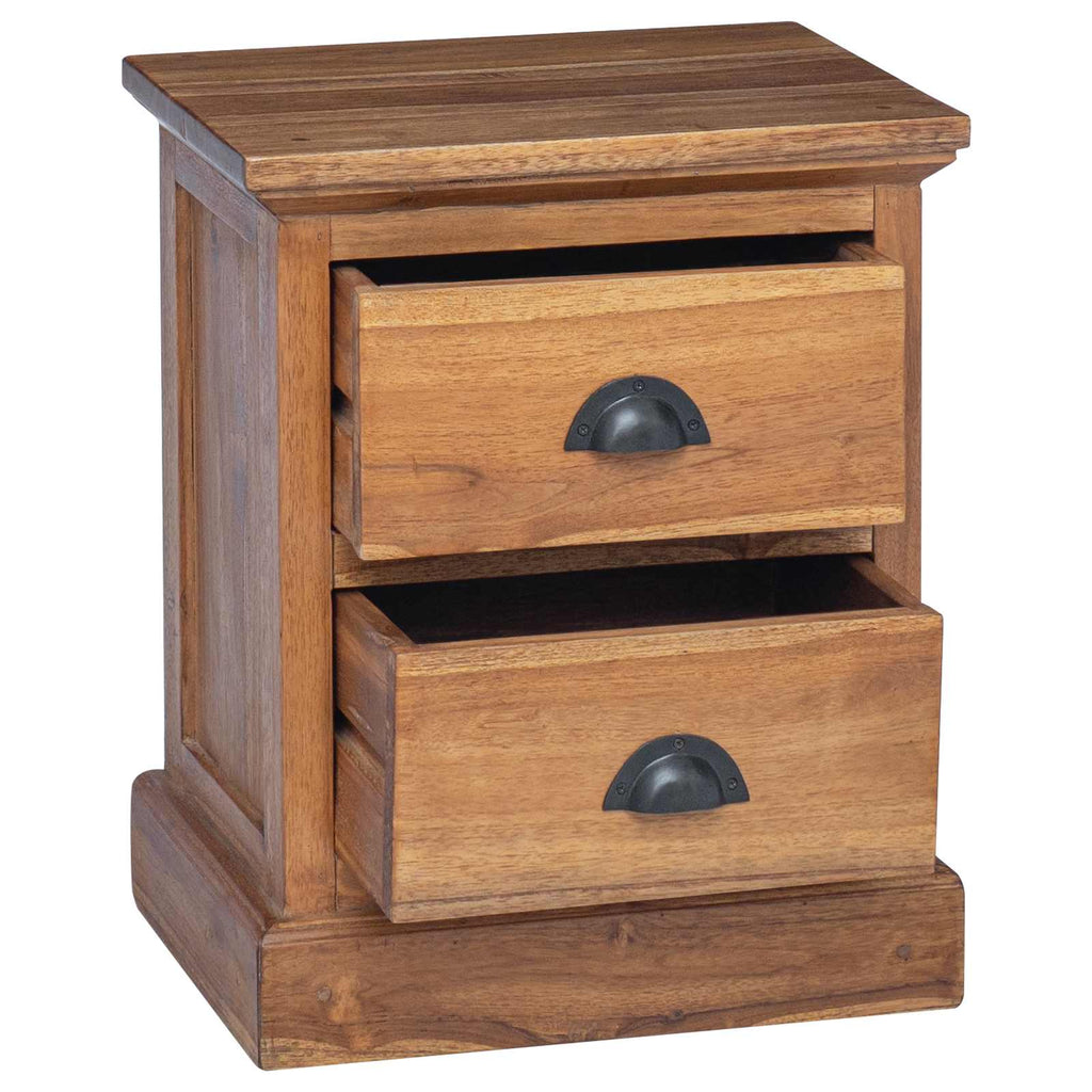 vidaXL Stolik nocny Naturalny 40 x 30 x 50 cm Lite drewno teakowe