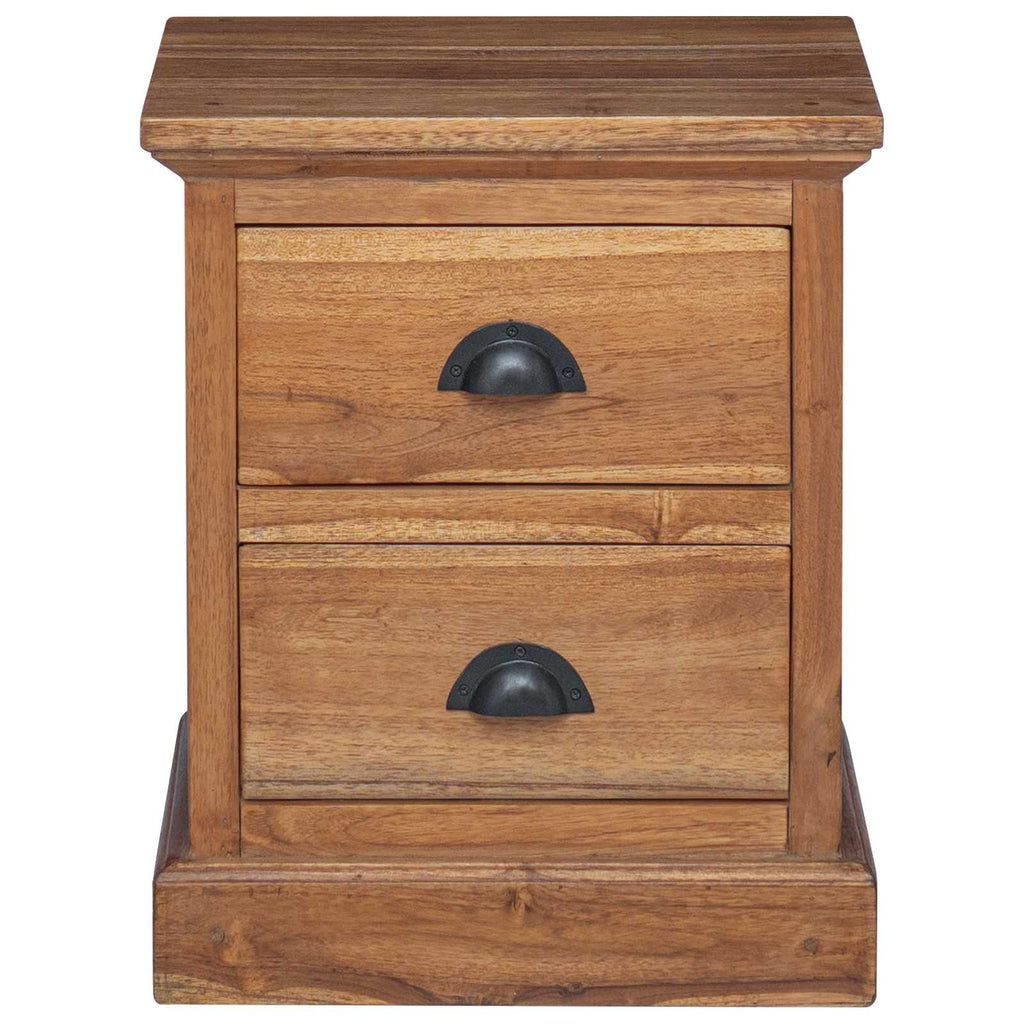 vidaXL Stolik nocny Naturalny 40 x 30 x 50 cm Lite drewno teakowe