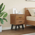 vidaXL Stolik nocny Naturalny 40 x 35 x 55 cm Lite drewno teakowe