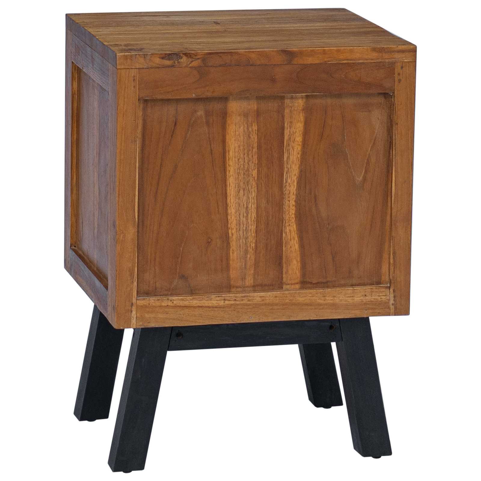 vidaXL Stolik nocny Naturalny 40 x 35 x 55 cm Lite drewno teakowe