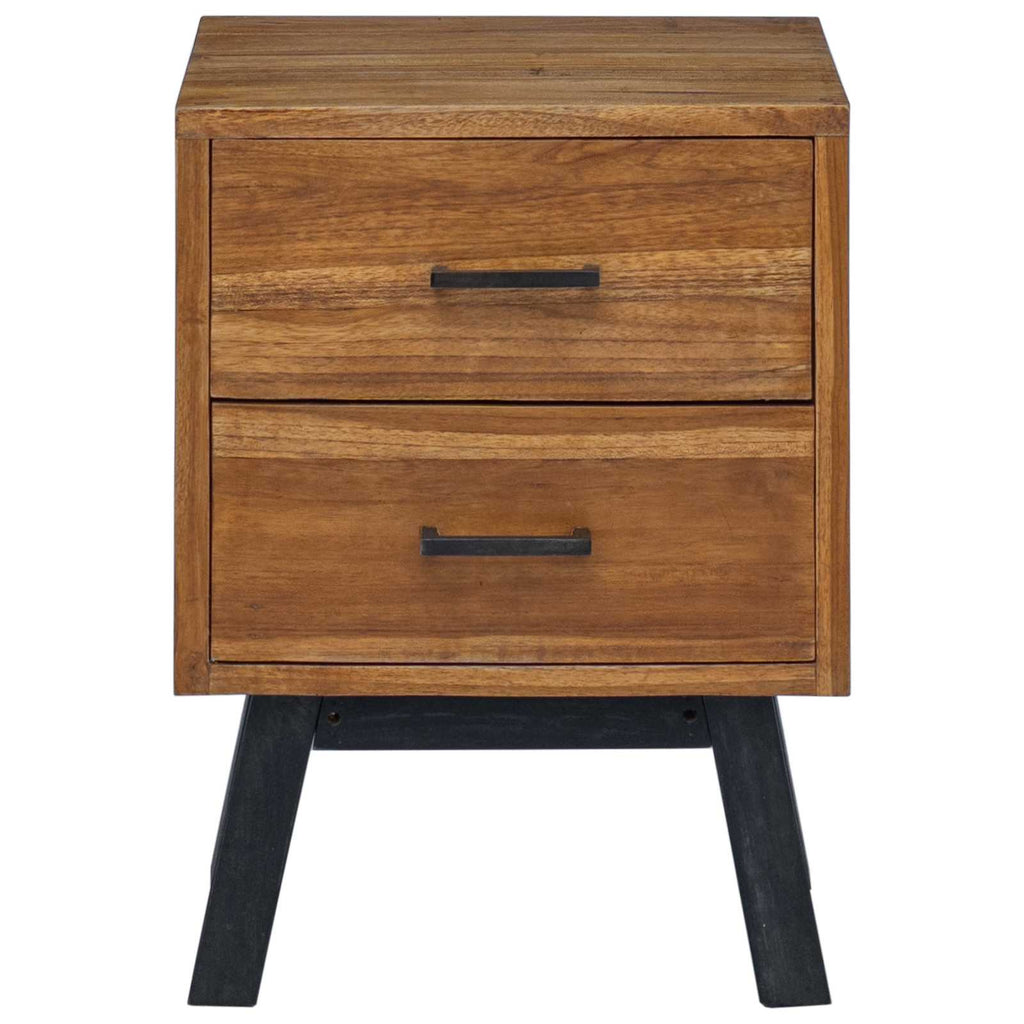 vidaXL Stolik nocny Naturalny 40 x 35 x 55 cm Lite drewno teakowe