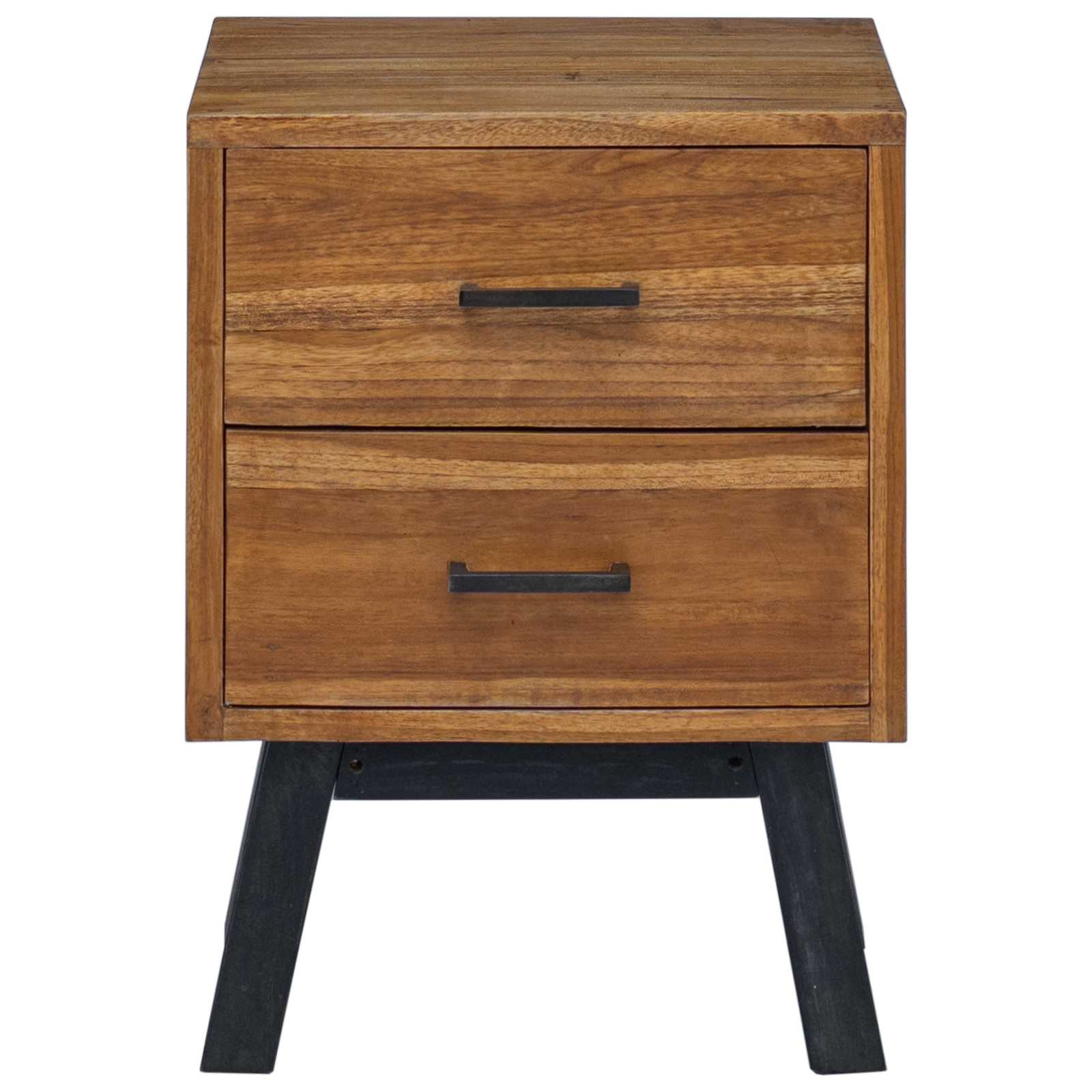 vidaXL Stolik nocny Naturalny 40 x 35 x 55 cm Lite drewno teakowe
