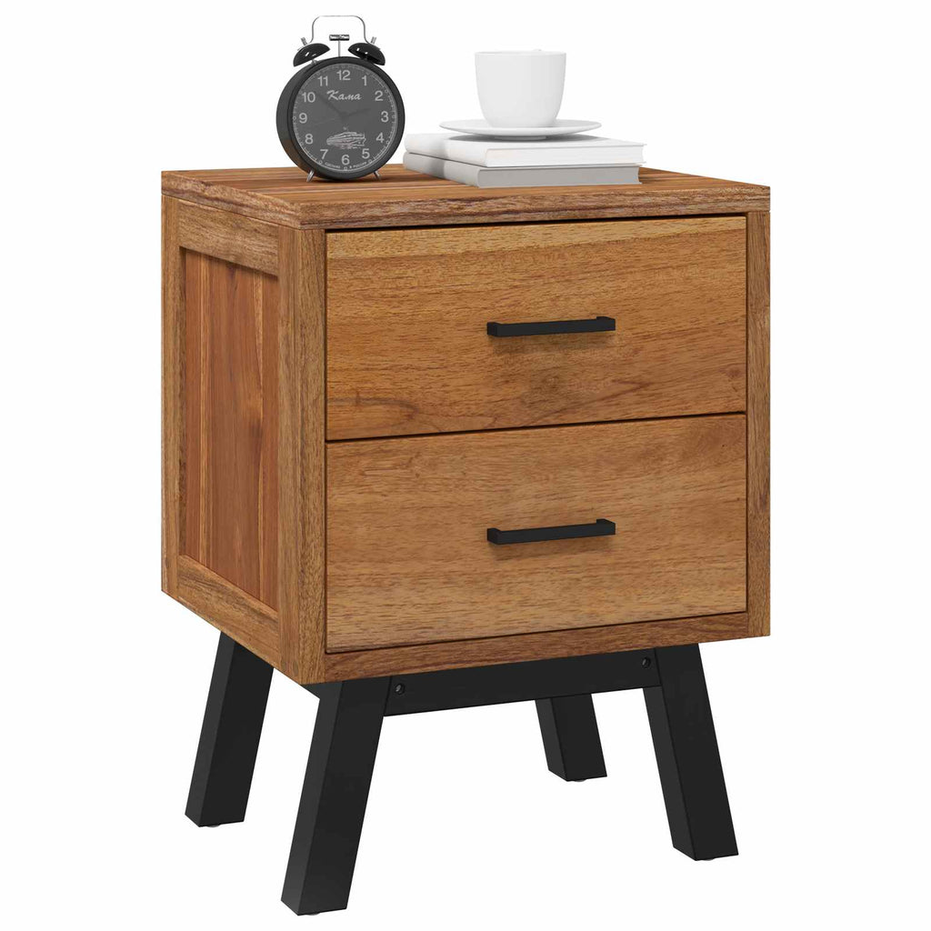 vidaXL Stolik nocny Naturalny 40 x 35 x 55 cm Lite drewno teakowe