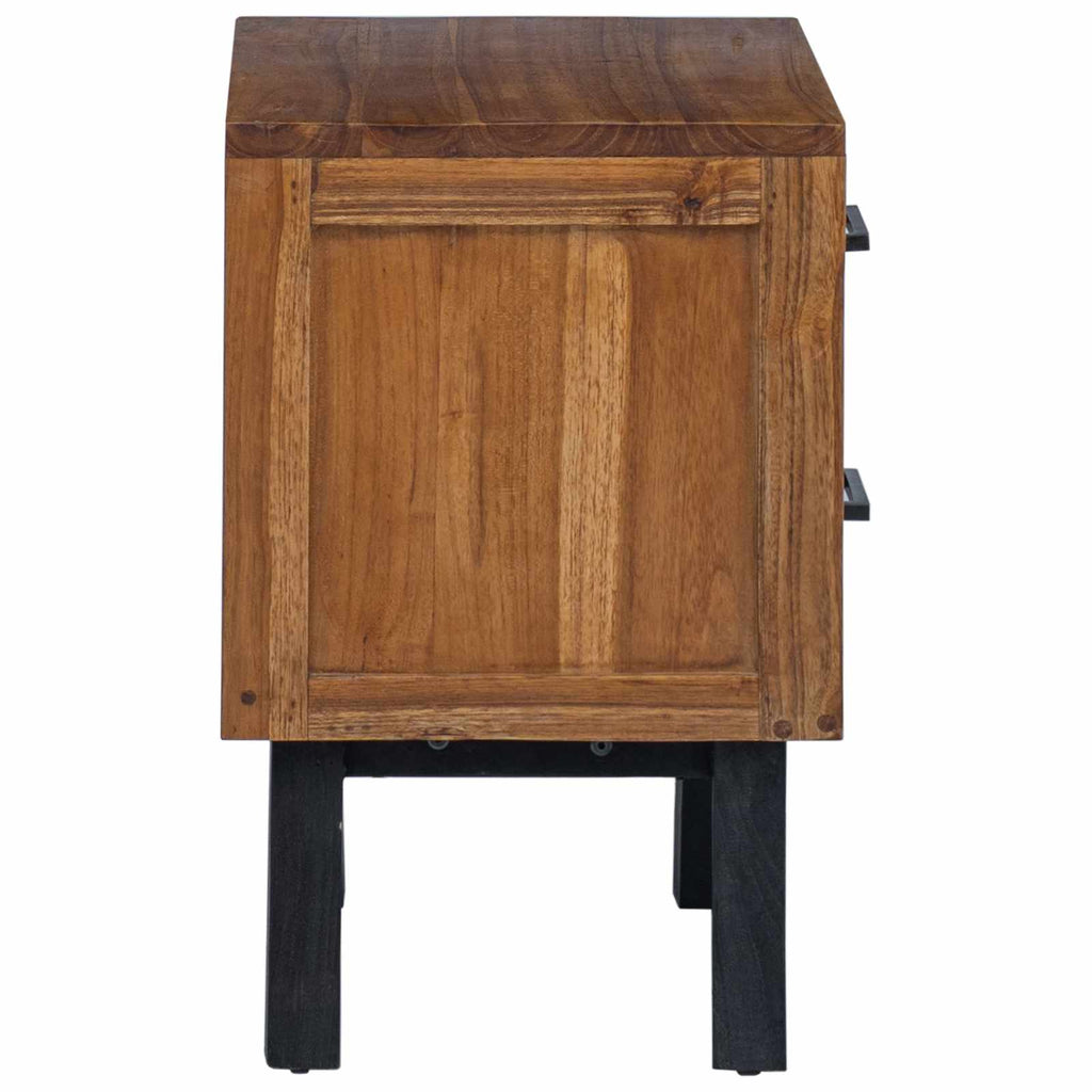 vidaXL Stolik nocny Naturalny 40 x 35 x 55 cm Lite drewno teakowe