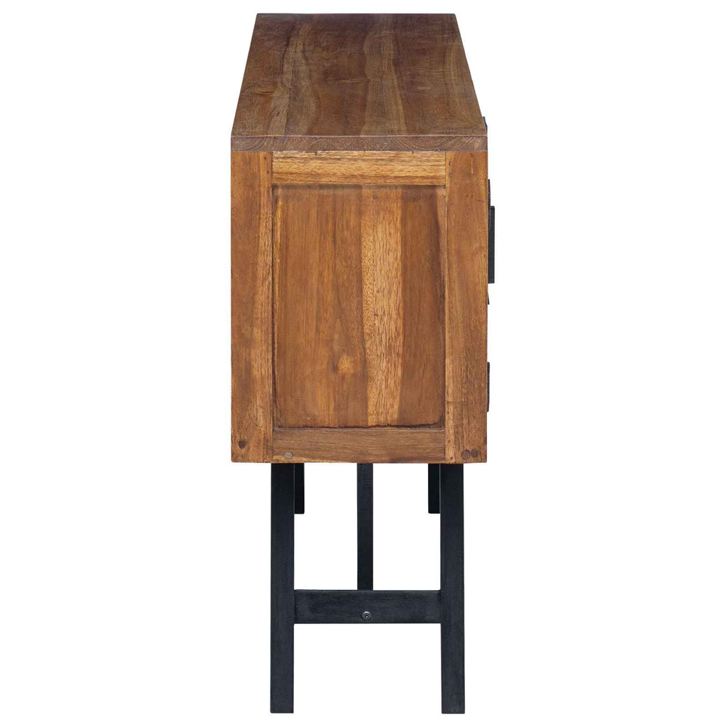 vidaXL Stół pod telewizor z szufladą Naturalny 110 x 30 x 75 cm