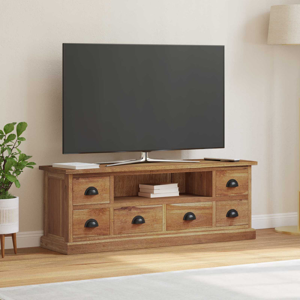 vidaXL Stół pod telewizor z szufladą Naturalny 110 x 30 x 40 cm