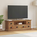 vidaXL Stół pod telewizor z szufladą Naturalny 110 x 30 x 40 cm