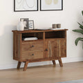 vidaXL Bufet z szufladą Naturalny 100 x 30 x 68 cm Lite drewno teakowe