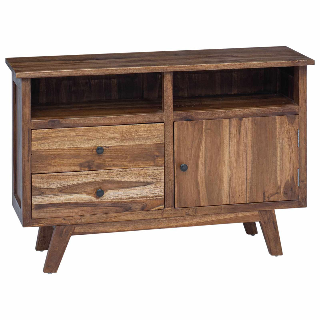 vidaXL Bufet z szufladą Naturalny 100 x 30 x 68 cm Lite drewno teakowe