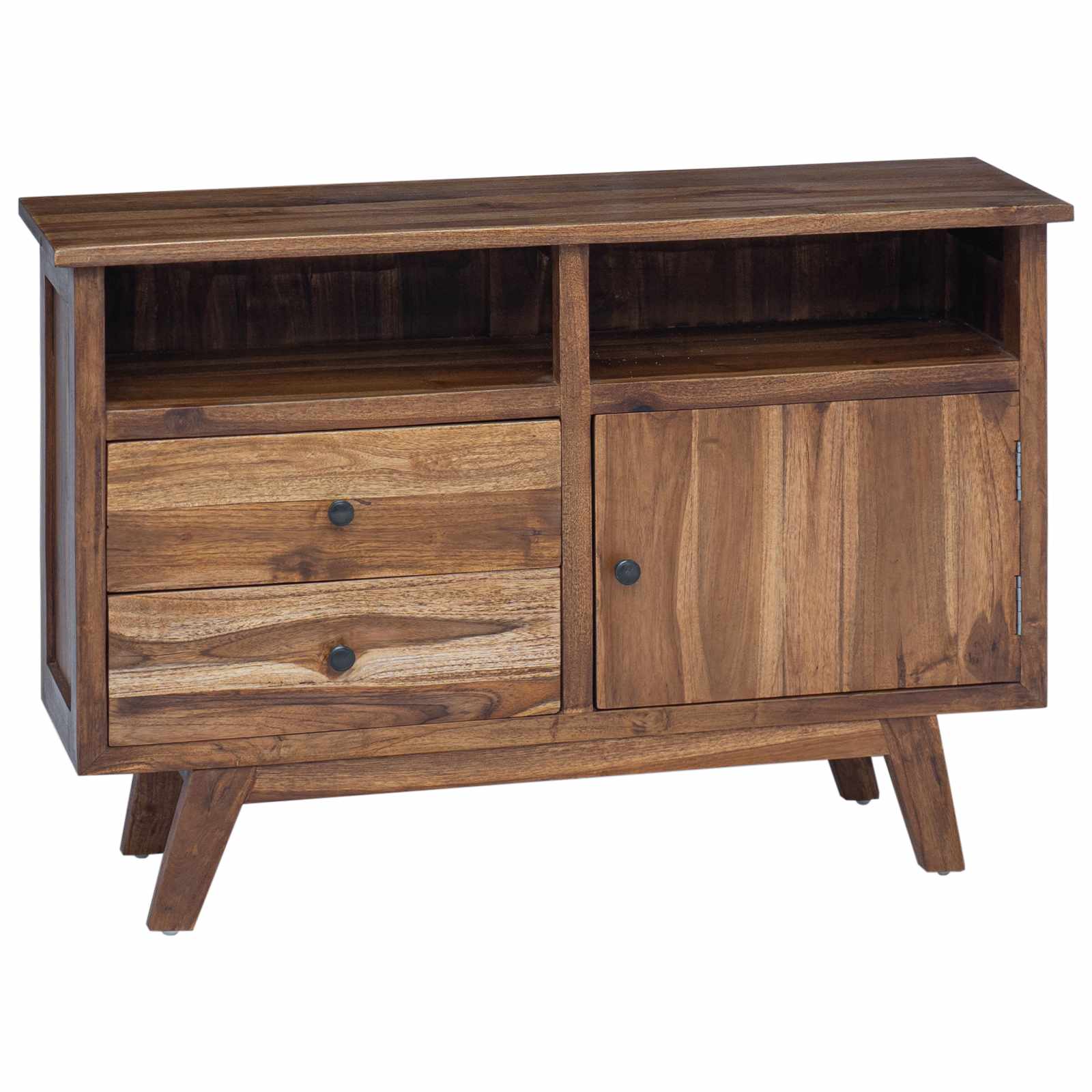 vidaXL Bufet z szufladą Naturalny 100 x 30 x 68 cm Lite drewno teakowe