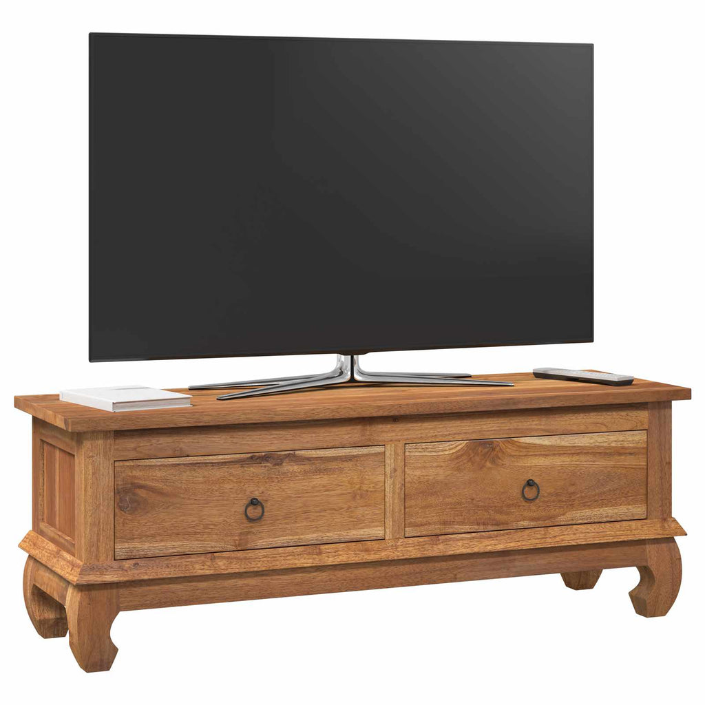 vidaXL Stół pod telewizor z szufladą Naturalny 110 x 35 x 40 cm