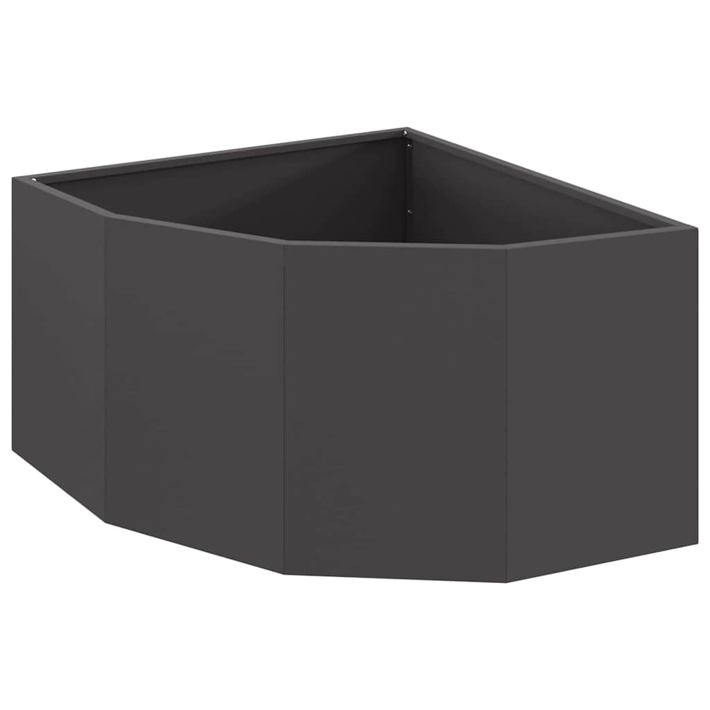 vidaXL Doniczka Różnorożna Czarny 60 x 60 x 35 cm Stal