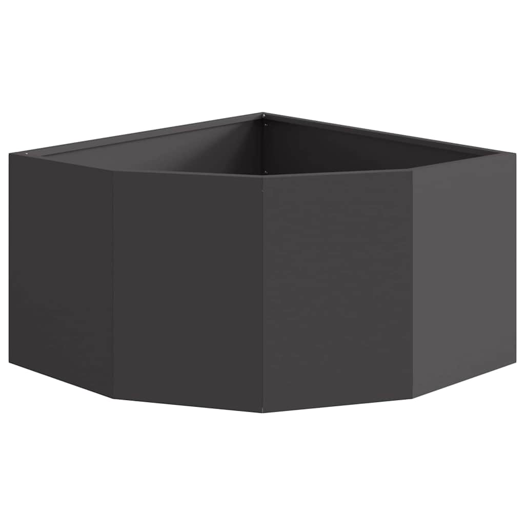 vidaXL Doniczka Różnorożna Czarny 60 x 60 x 35 cm Stal