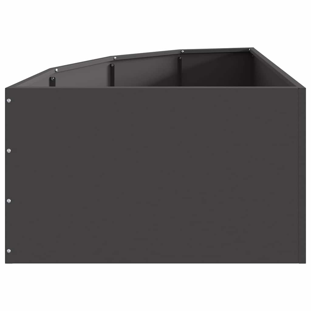 vidaXL Doniczka Różnorożna Czarny 60 x 60 x 35 cm Stal