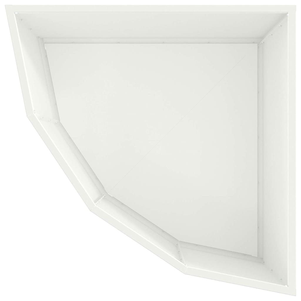 vidaXL Doniczka Różnorożna Biały 60 x 60 x 35 cm Stal