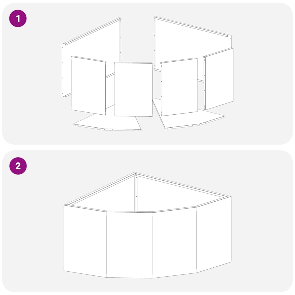 vidaXL Doniczka Różnorożna oliwkowa zieleń 60 x 60 x 35 cm Stal