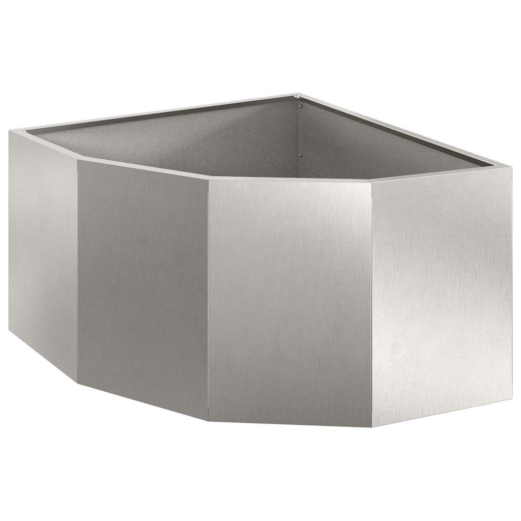 vidaXL Doniczka Różnorożna Srebrny 60 x 60 x 35 cm stal nierdzewna