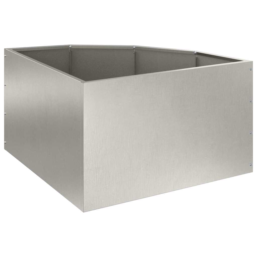 vidaXL Doniczka Różnorożna Srebrny 60 x 60 x 35 cm stal nierdzewna