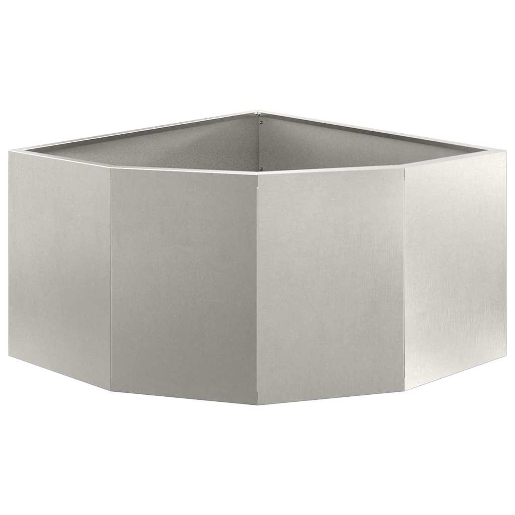vidaXL Doniczka Różnorożna Srebrny 60 x 60 x 35 cm stal nierdzewna