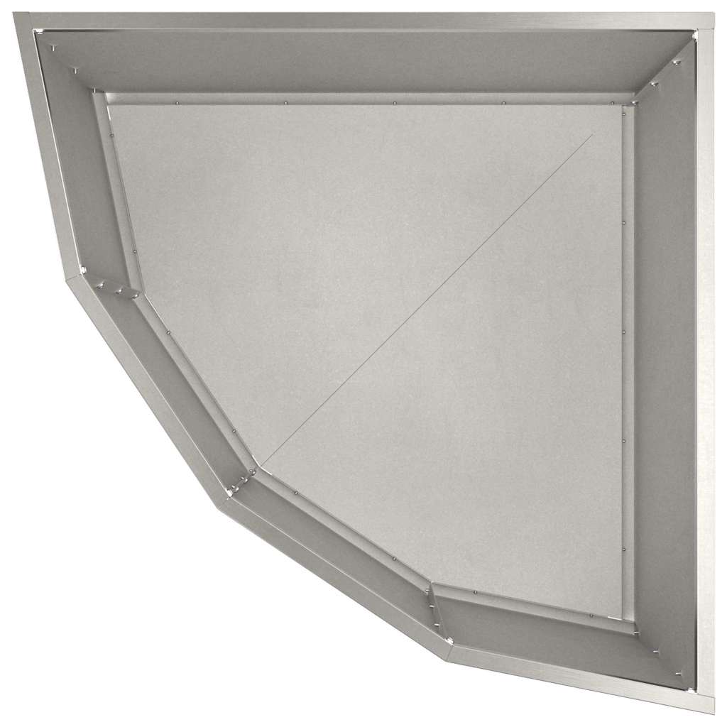 vidaXL Doniczka Różnorożna Srebrny 60 x 60 x 35 cm stal nierdzewna