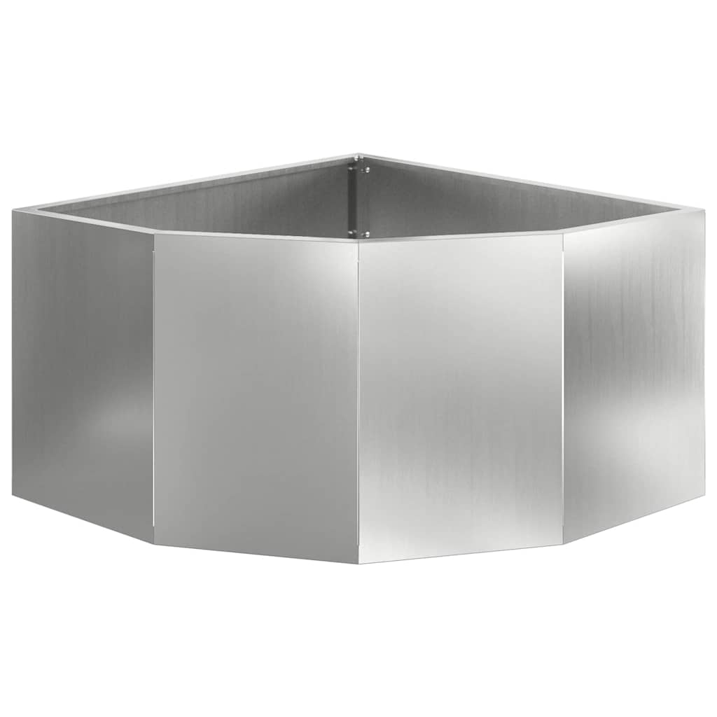 vidaXL Doniczka Różnorożna Srebrny 60 x 60 x 35 cm Stal galwanizowana