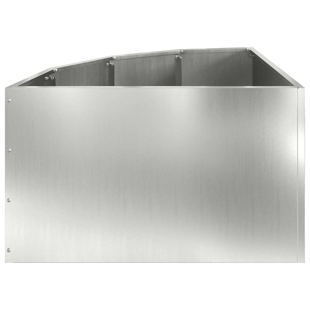 vidaXL Doniczka Różnorożna Srebrny 60 x 60 x 35 cm Stal galwanizowana