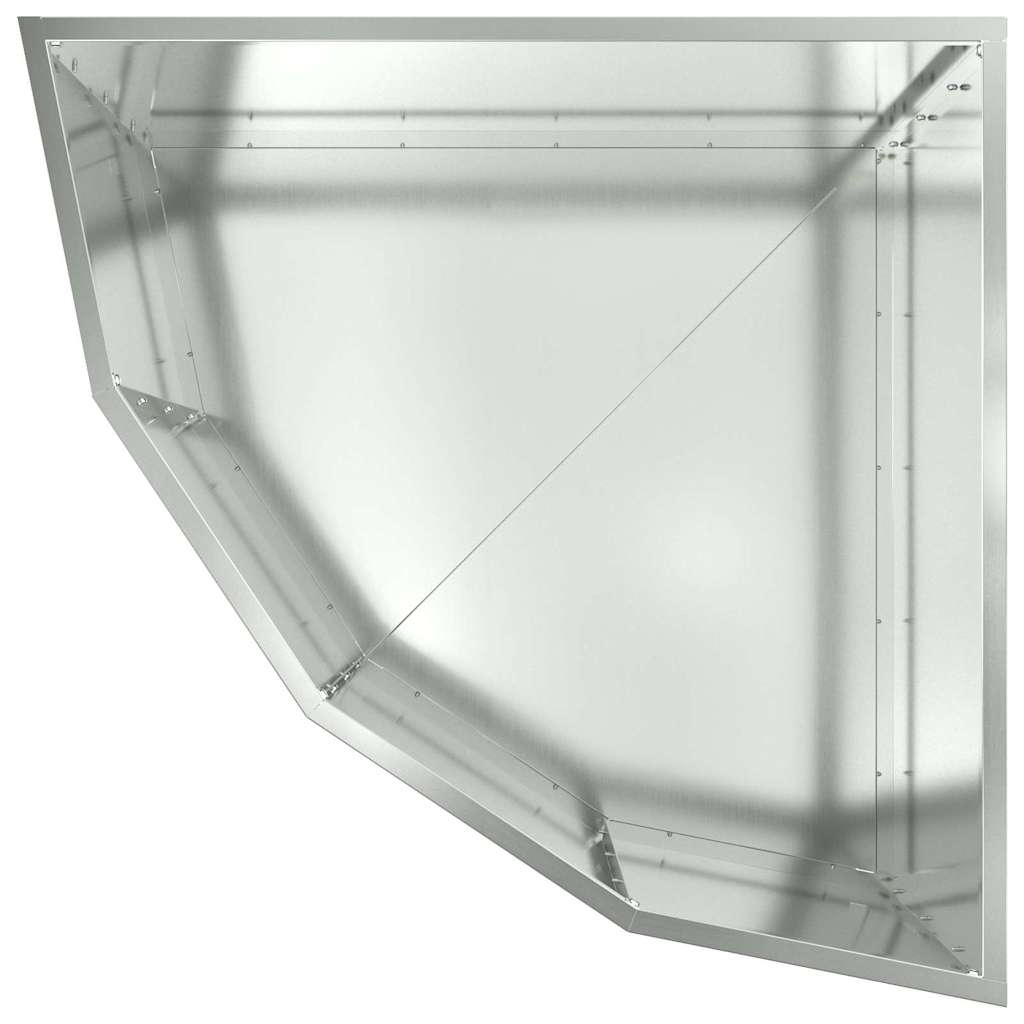 vidaXL Doniczka Różnorożna Srebrny 60 x 60 x 35 cm Stal galwanizowana