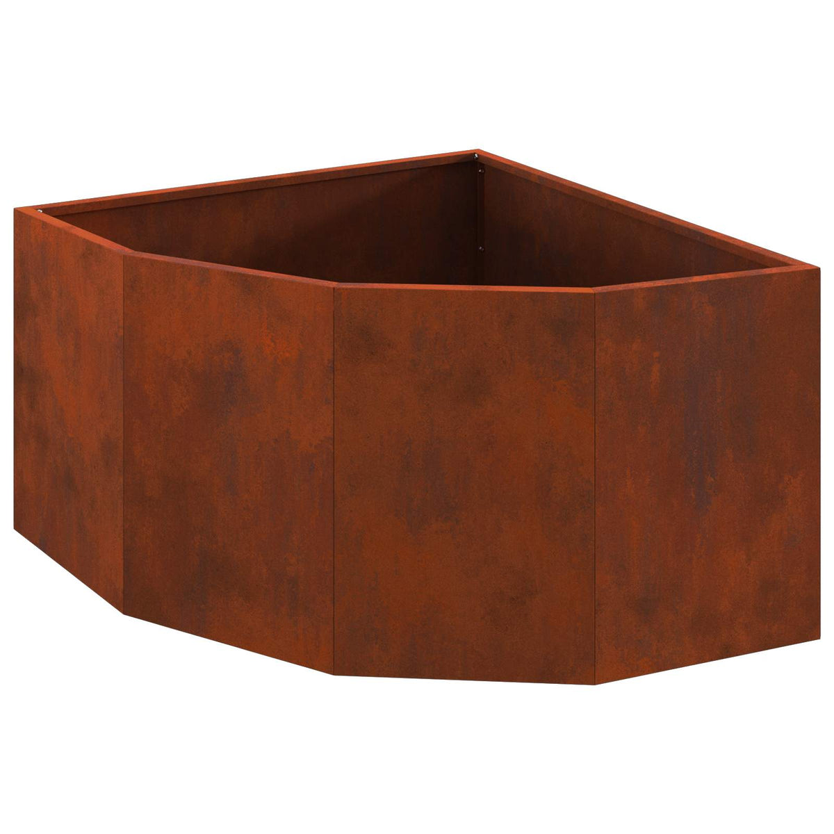 vidaXL Doniczka Różnorożna Rdzawy 60 x 60 x 35 cm Stal kortenowska