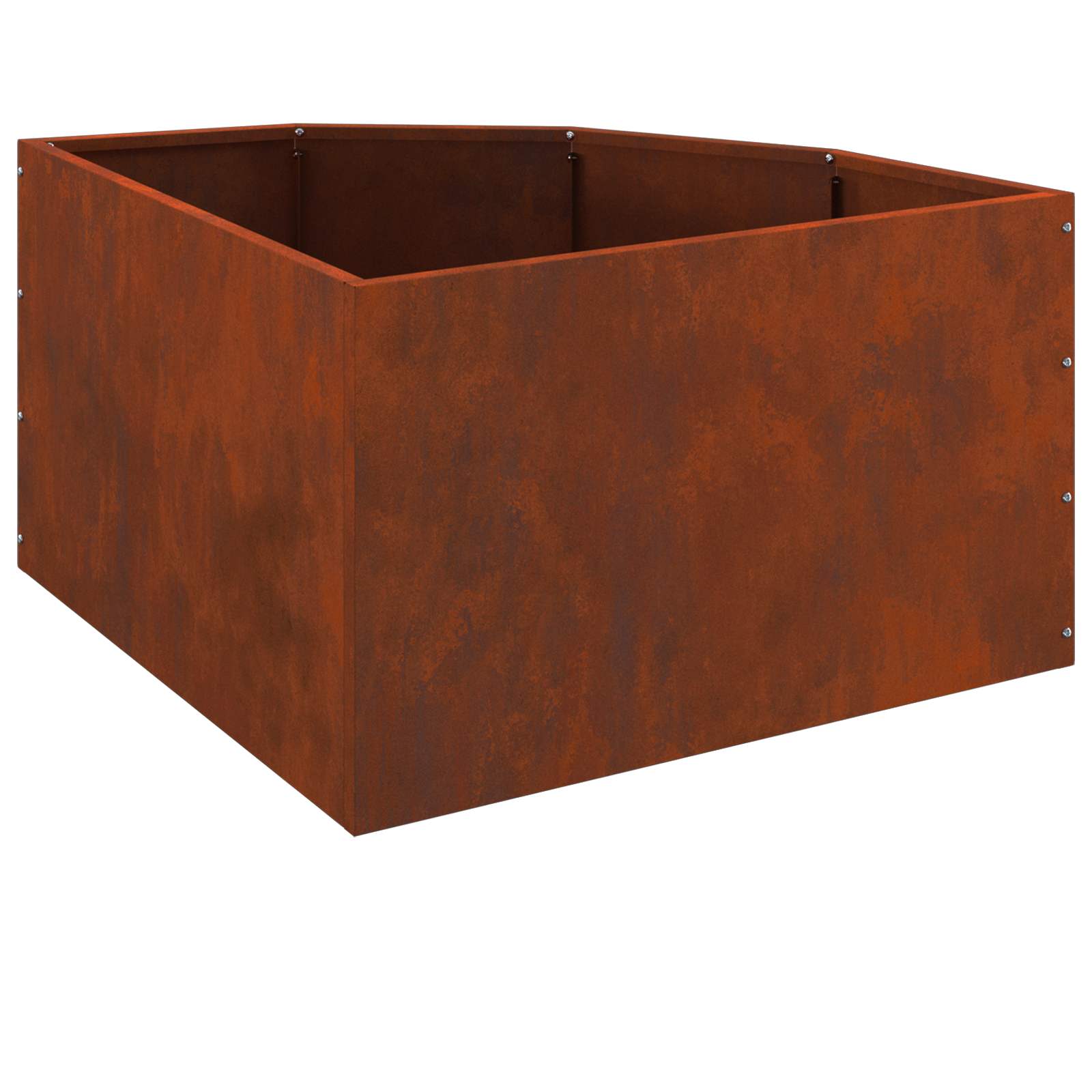 vidaXL Doniczka Różnorożna Rdzawy 60 x 60 x 35 cm Stal kortenowska