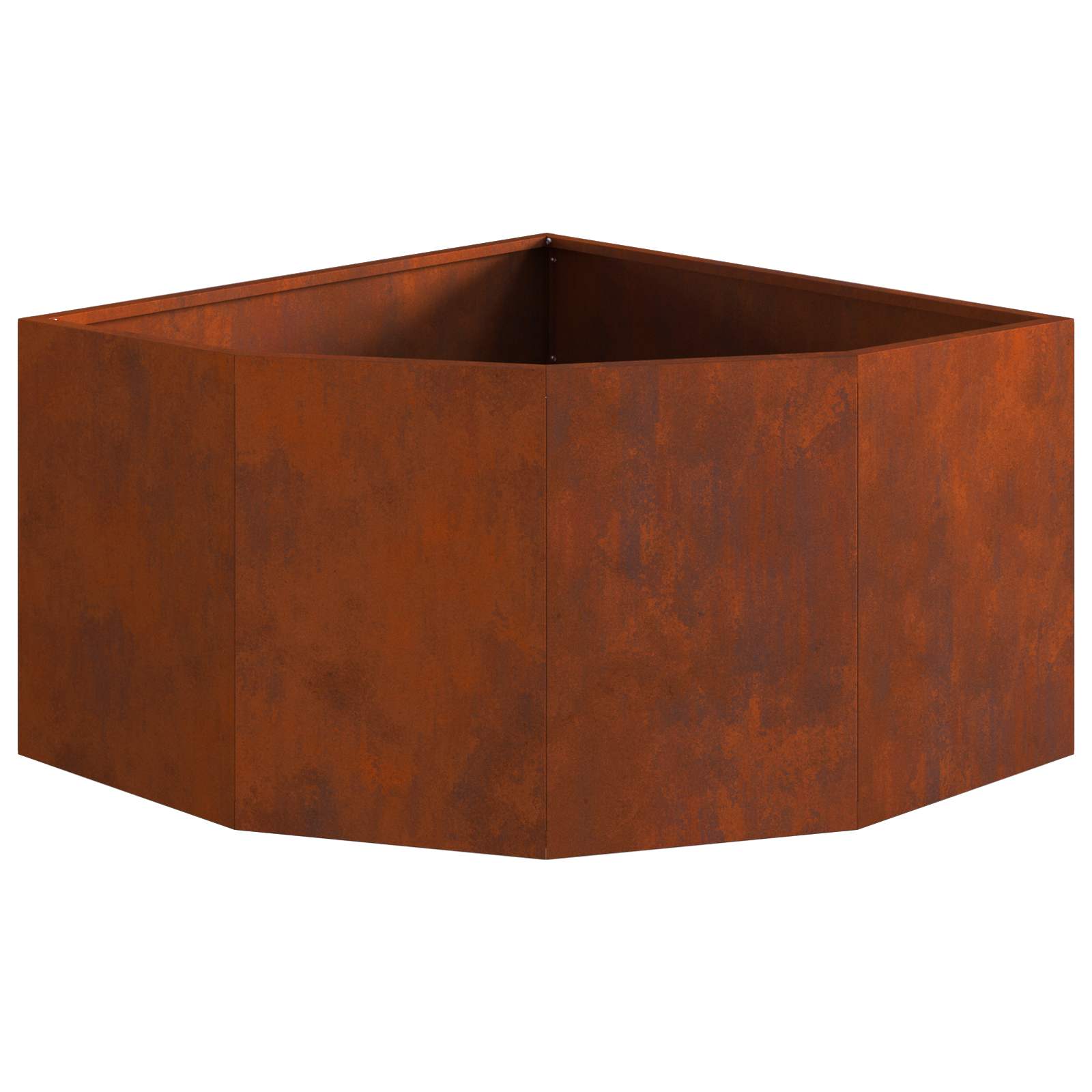 vidaXL Doniczka Różnorożna Rdzawy 60 x 60 x 35 cm Stal kortenowska