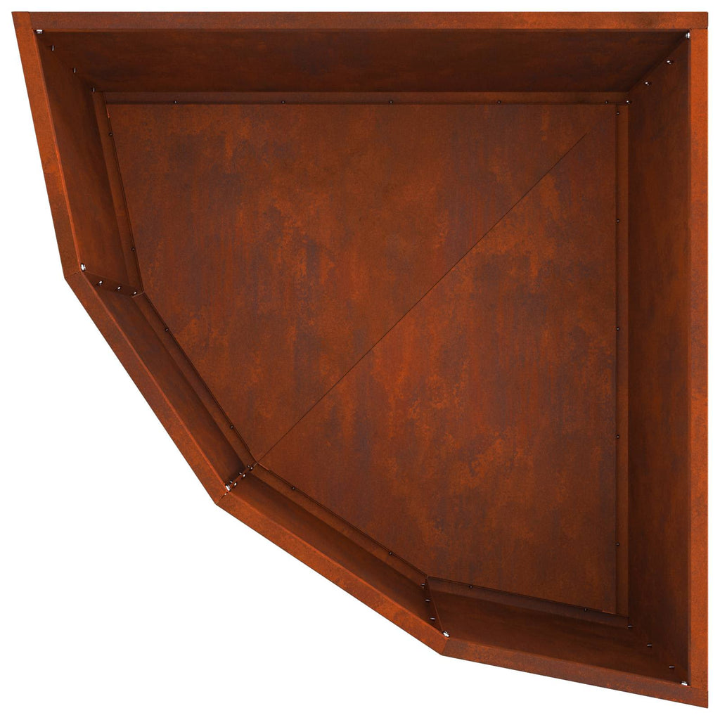 vidaXL Doniczka Różnorożna Rdzawy 60 x 60 x 35 cm Stal kortenowska