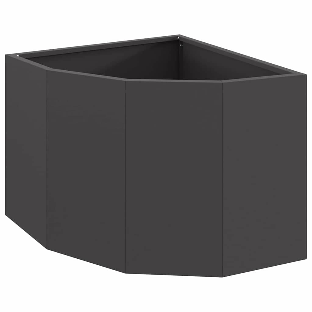 vidaXL Doniczka Różnorożna Czarny 45 x 45 x 35 cm Stal