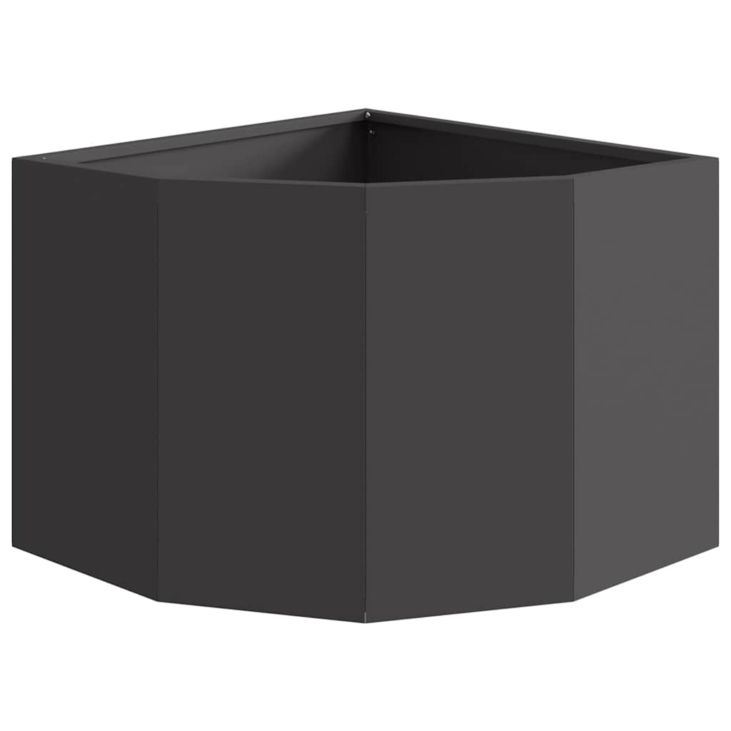 vidaXL Doniczka Różnorożna Czarny 45 x 45 x 35 cm Stal