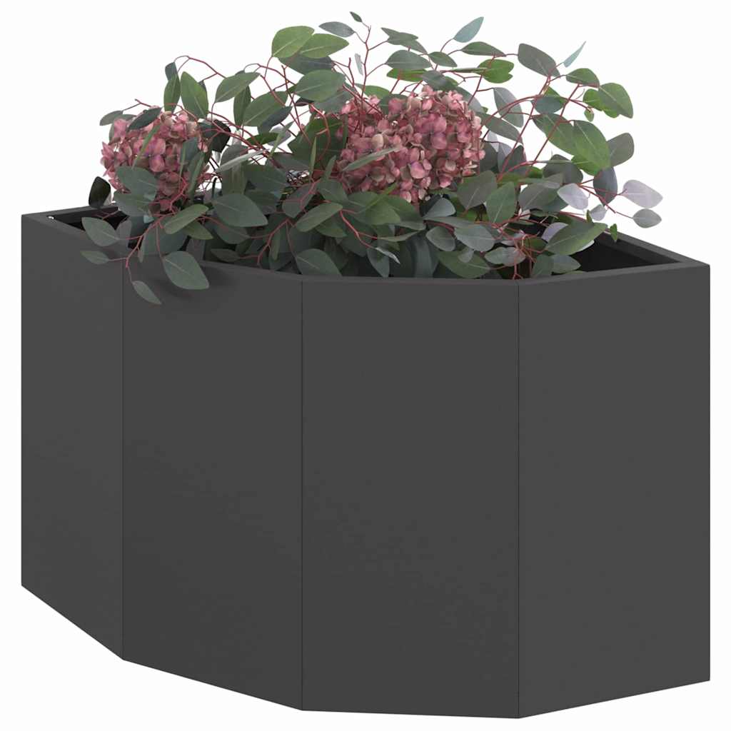 vidaXL Doniczka Różnorożna Czarny 45 x 45 x 35 cm Stal